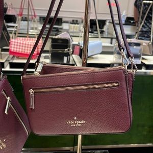 Kate Spade Leila Pebble Leather Convertible Wristlet Wallet Clutch K6088 $159